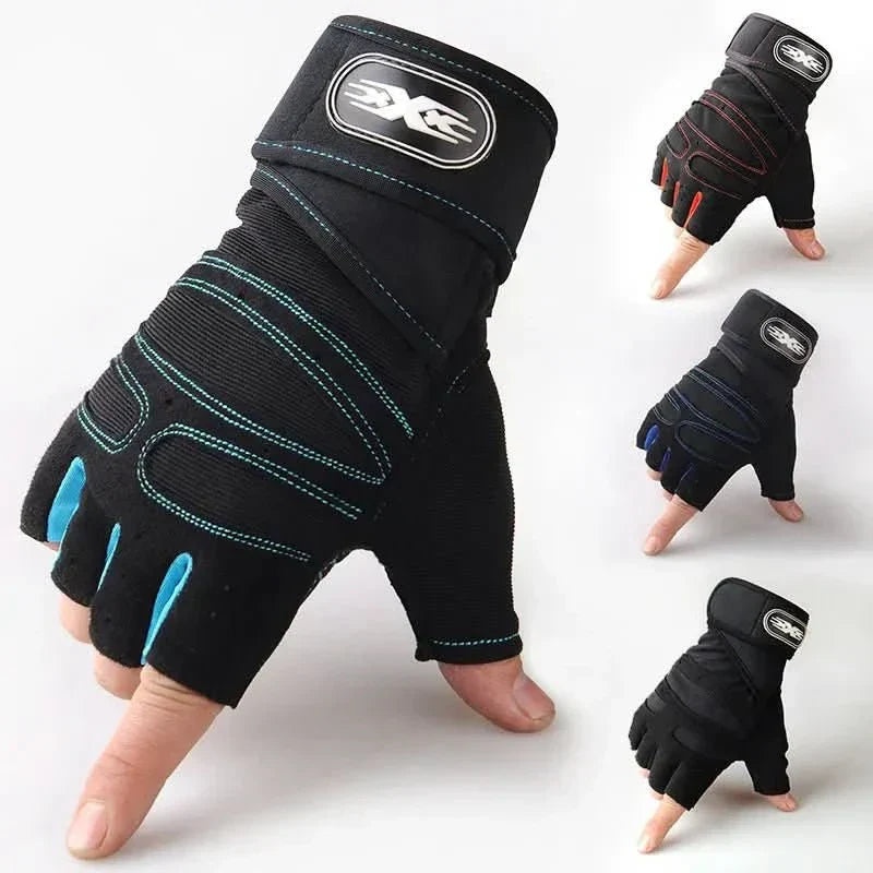 Oak & Coral | Shock-resistant training gloves with wrist support | For weight training, fitness & cycling