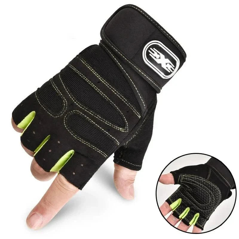 Oak & Coral | Shock-resistant training gloves with wrist support | For weight training, fitness & cycling