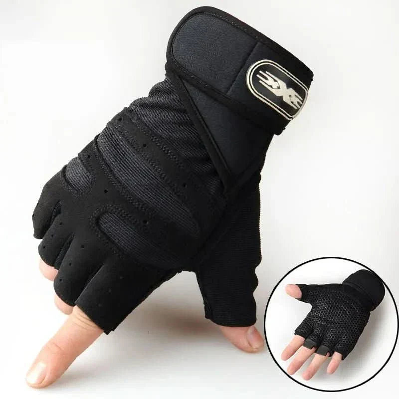Oak & Coral | Shock-resistant training gloves with wrist support | For weight training, fitness & cycling