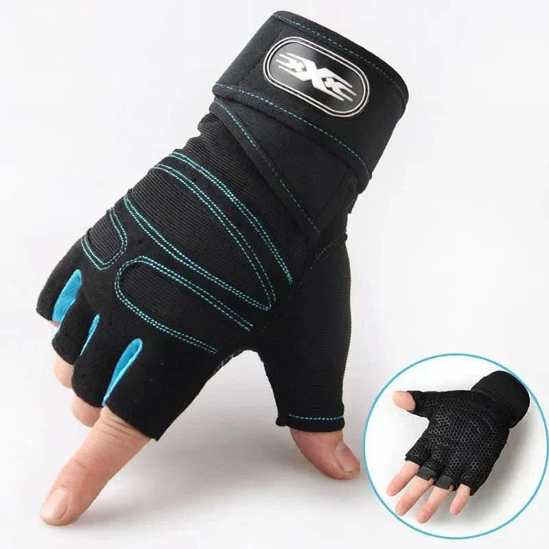Oak & Coral | Shock-resistant training gloves with wrist support | For weight training, fitness & cycling