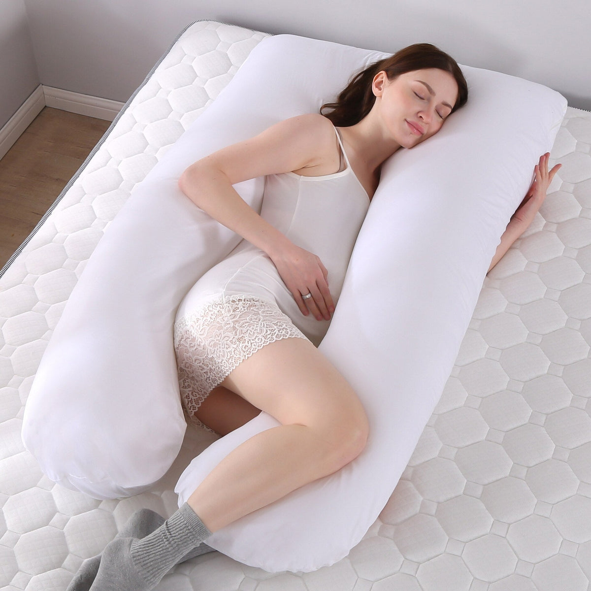 Oak & Coral | Side Sleeper Body Pillow | Ergonomic Full Body Support