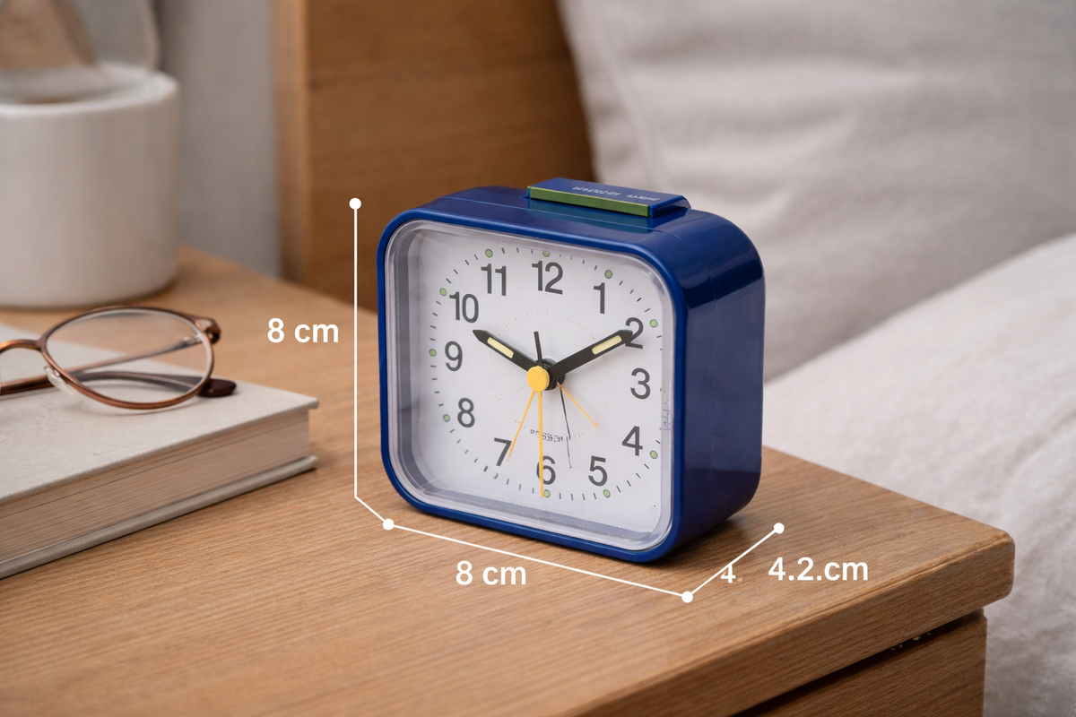 Oak & Coral | Silent & Peaceful Alarm Clock – Non-Ticking, Gentle Wake-Up Light, Snooze Function