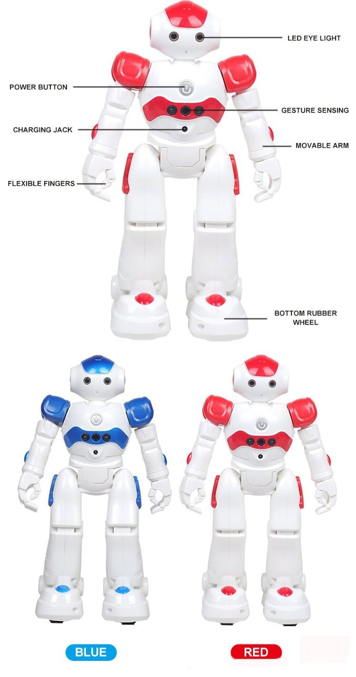 Oak & Coral | Smart Robot Toy for Kids | ThinkBot Interactive Learning Robot | Gesture Control | Dancing & Talking | Rechargeable