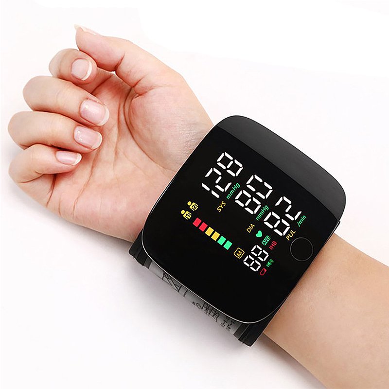 Oak & Coral | Smart Wrist Blood Pressure Monitor – Electronic Portable Sphygmomanometer with Voice Alerts