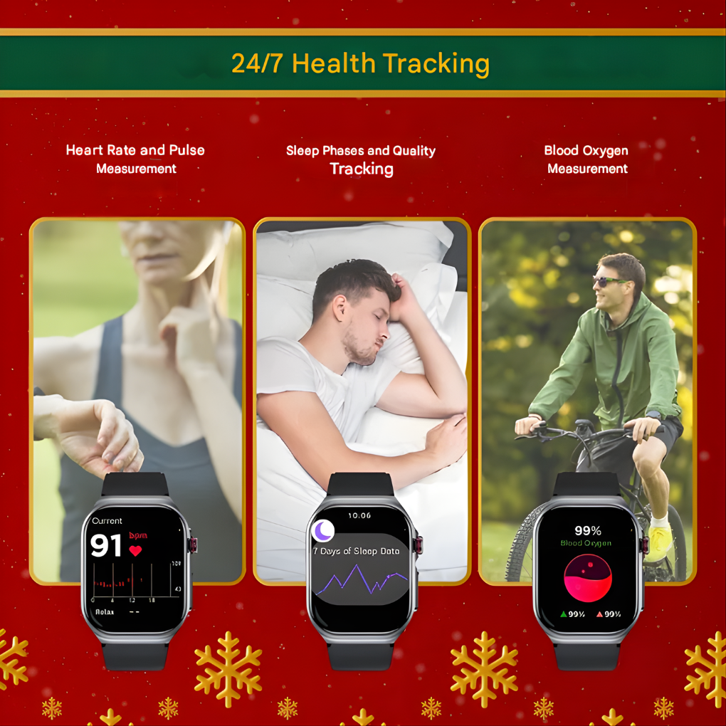 Oak & Coral | Smartwatch Heart Rate Monitor Fitness Tracker