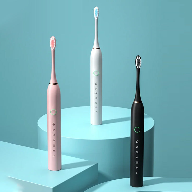 Oak & Coral | Sonic Electric Toothbrush | 6 Modes & IPX7 Waterproof | White, Black, Pink