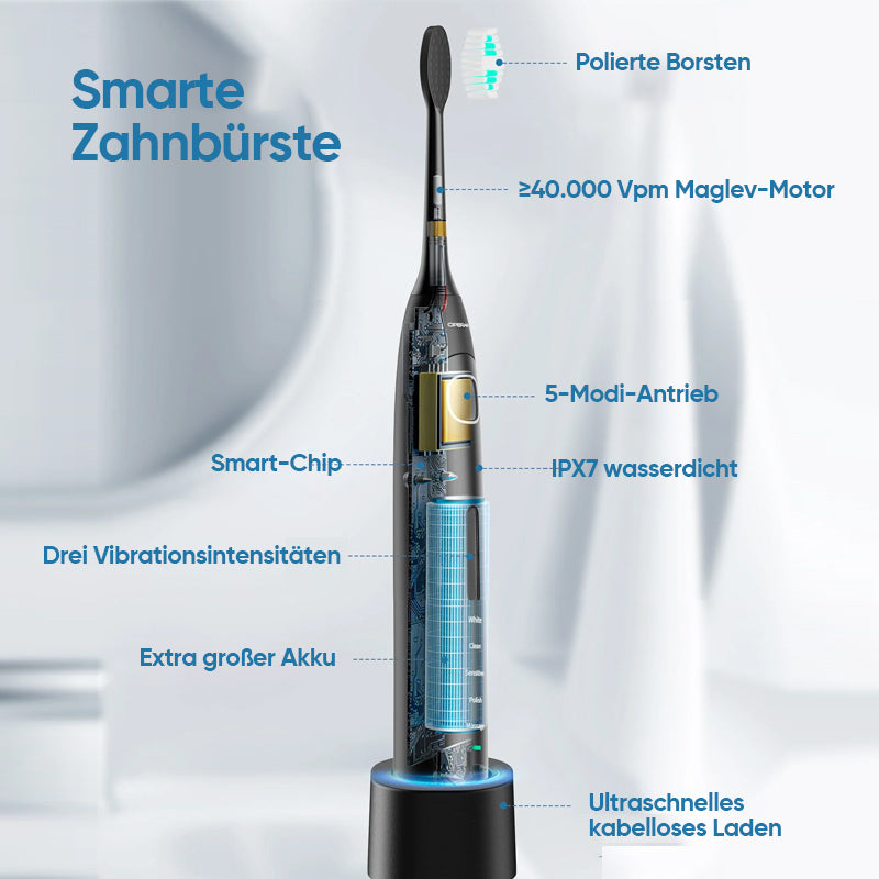 Oak & Coral | Sonic Electric Toothbrush | 6 Modes & IPX7 Waterproof | White, Black, Pink