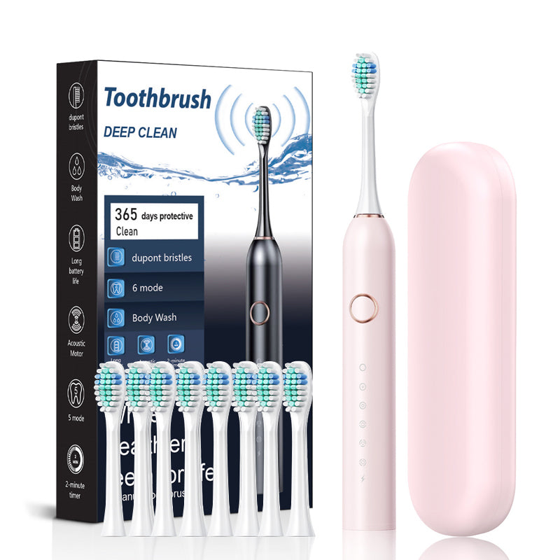Oak & Coral | Sonic Electric Toothbrush | 6 Modes & IPX7 Waterproof | White, Black, Pink