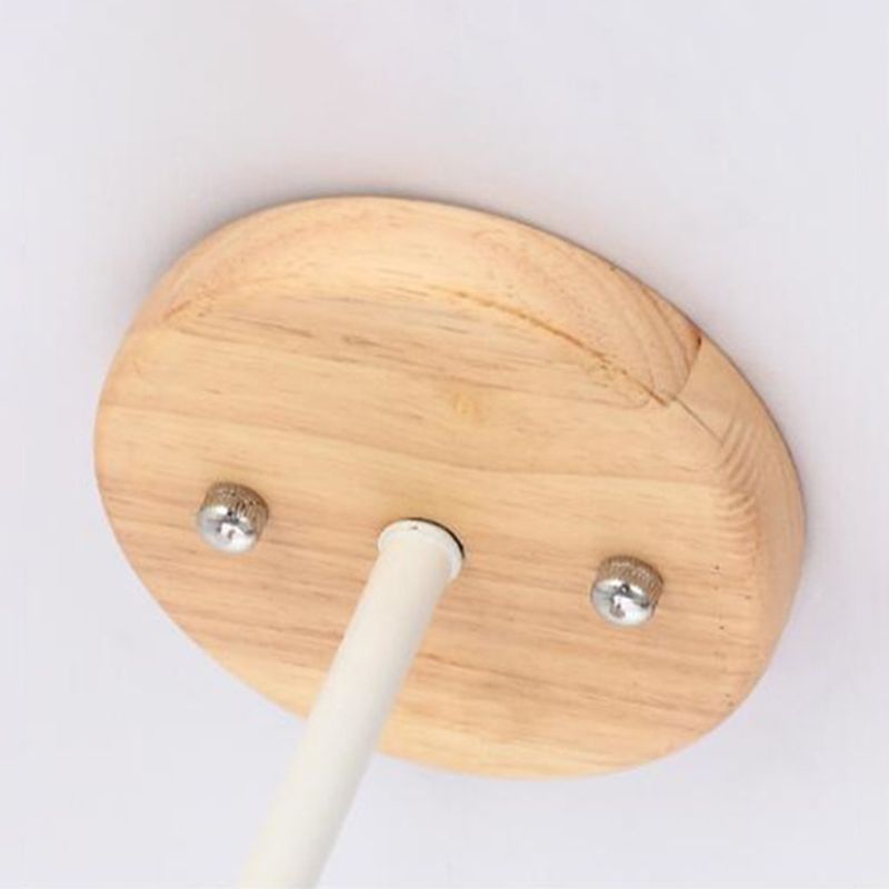 Oak & Coral | Sputnik Chandelier Made of Wood | Modern Geometric Design