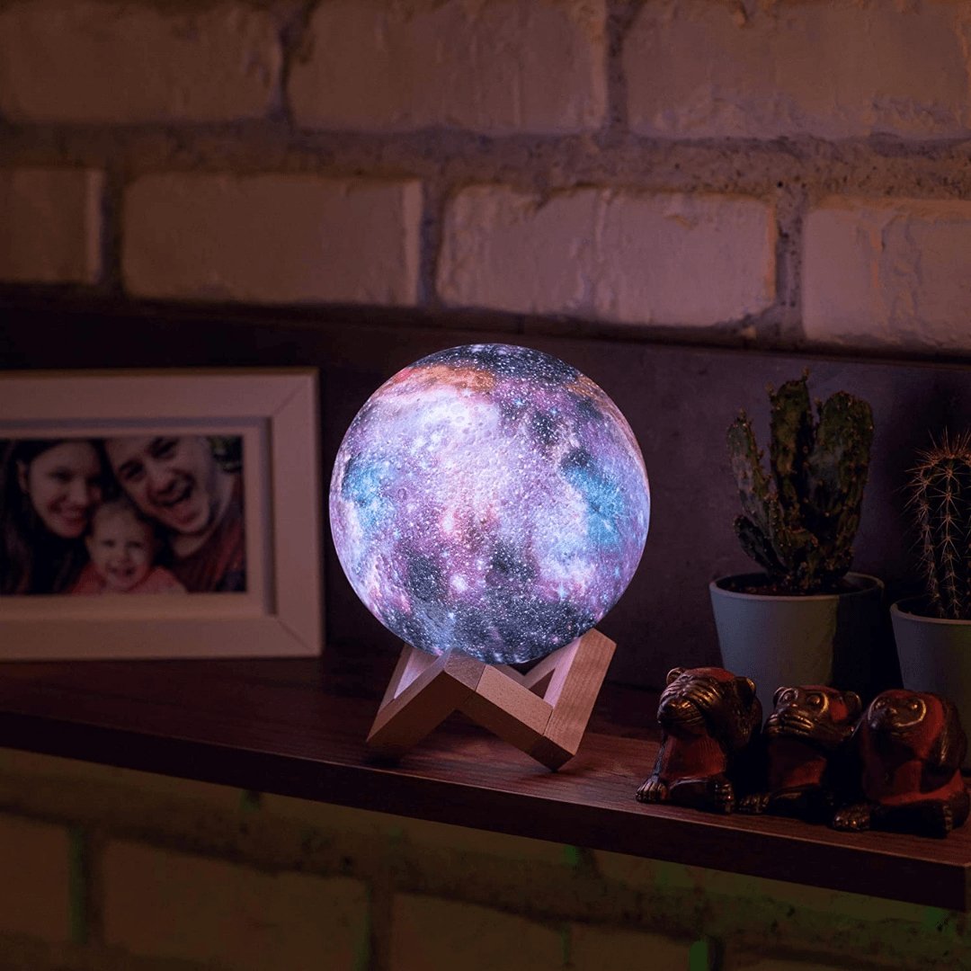 Oak & Coral | Star Pattern Night Light | Touch Control, Rechargeable