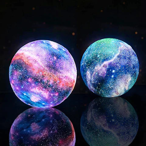 Oak & Coral | Star Pattern Night Light | Touch Control, Rechargeable