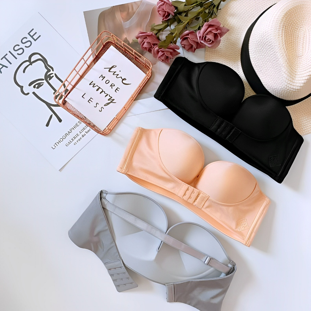 Oak & Coral | Strapless Push-up Bra for Maximum Lift