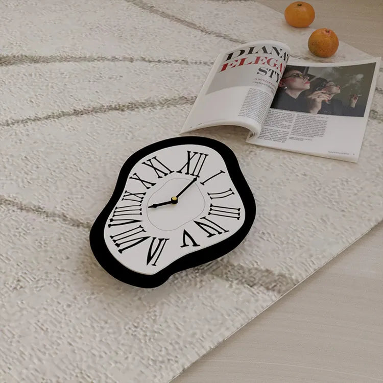 Oak & Coral | Surrealistic Wall Clock | Artistic Numeral Design