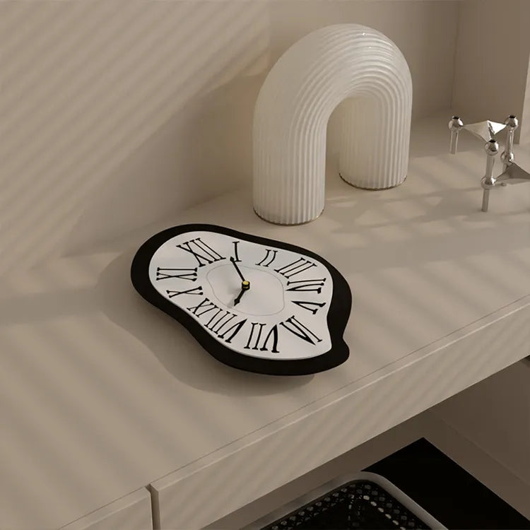 Oak & Coral | Surrealistic Wall Clock | Artistic Numeral Design