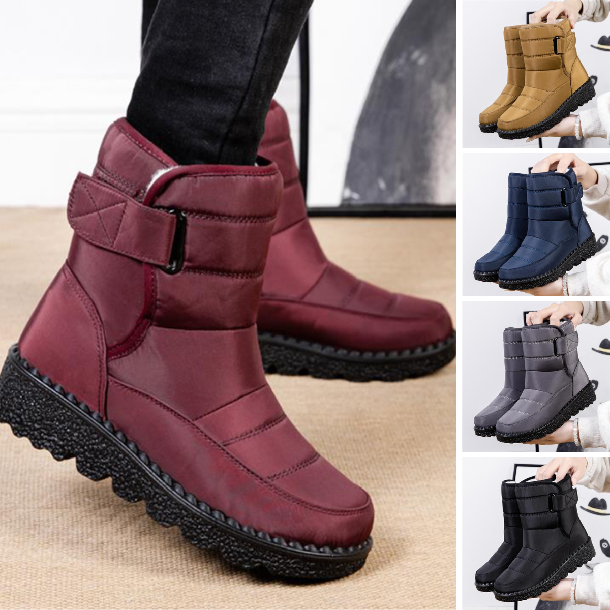 Oak & Coral - The new non-slip, waterproof, padded cotton boots