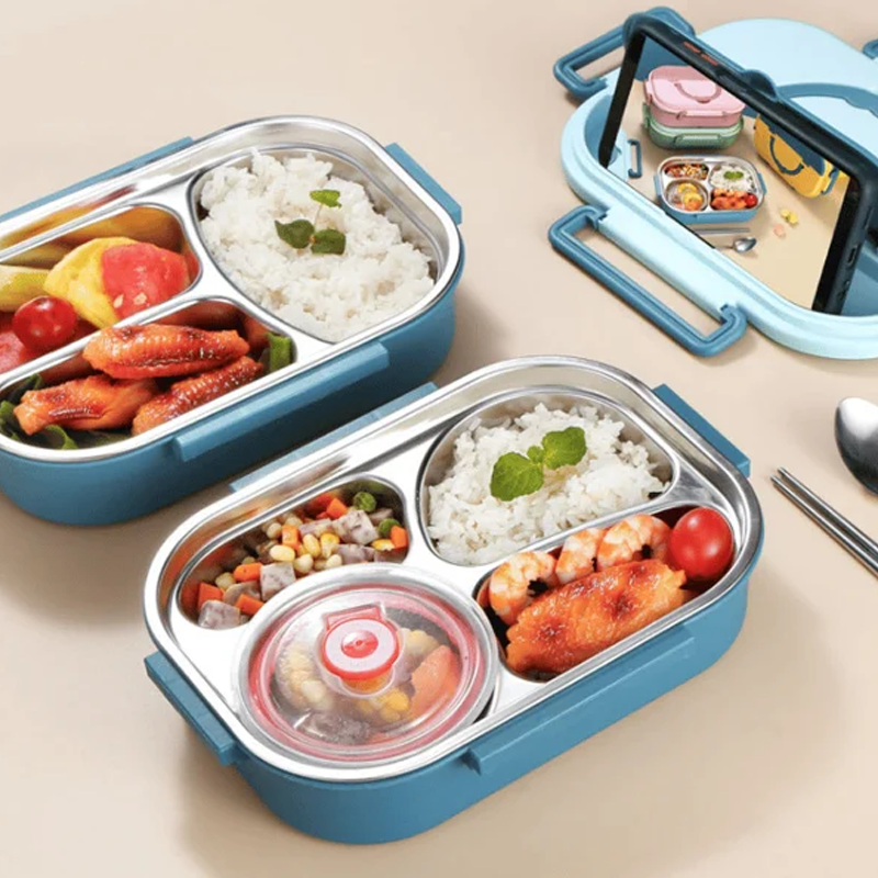 Oak & Coral | Thermal Bento Lunchbox with Compartments