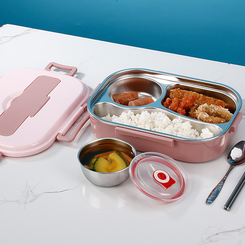 Oak & Coral | Thermal Bento Lunchbox with Compartments
