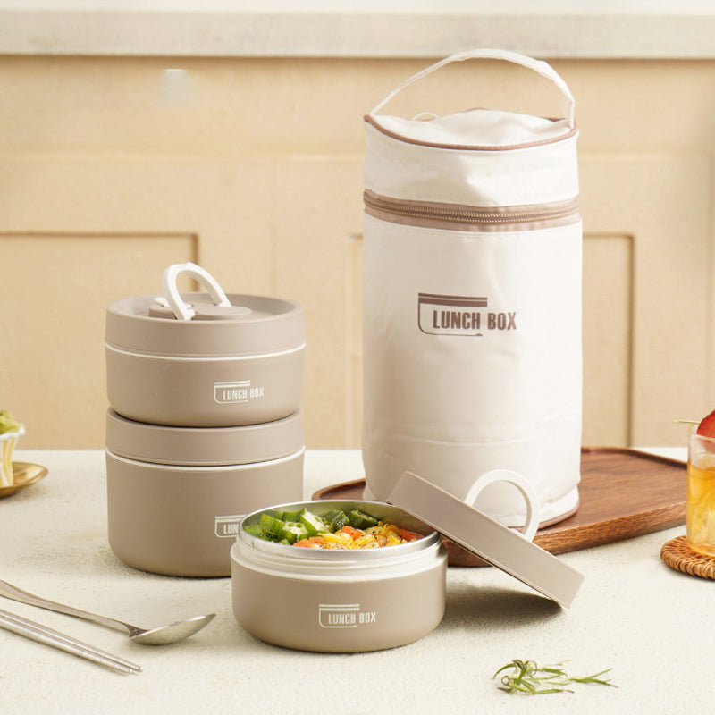 Oak & Coral | ThermoBox Multi-Layered Insulated Lunchbox with FREE Carry Bag