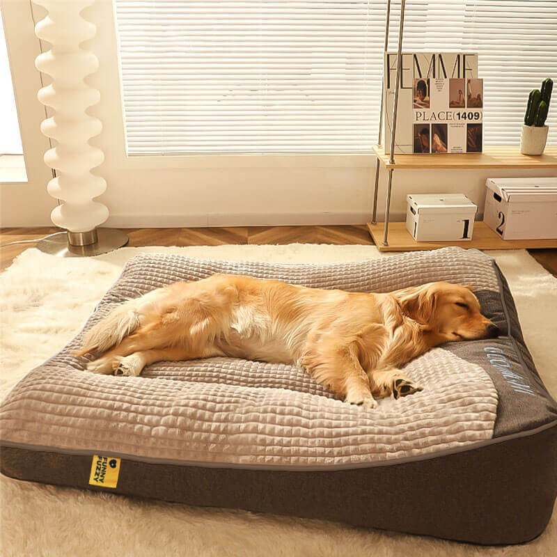 Oak & Coral | Thick scratch-resistant spine protection dog bed