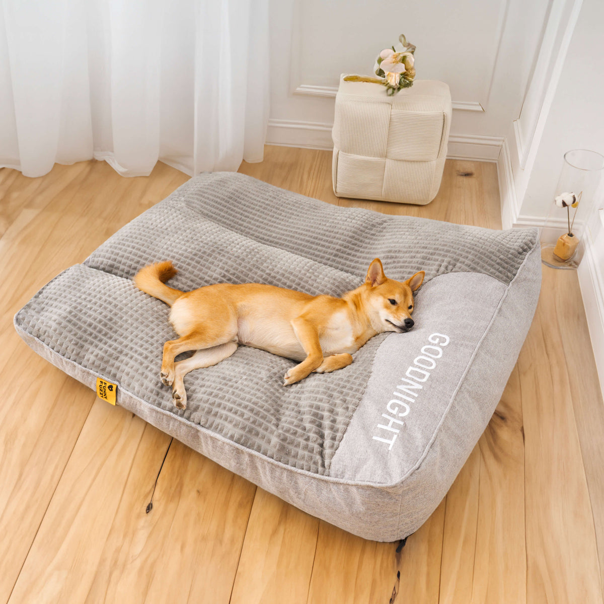 Oak & Coral | Thick scratch-resistant spine protection dog bed