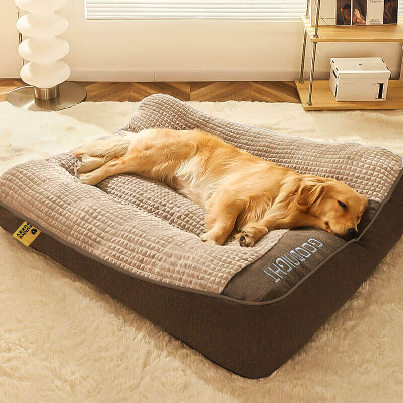 Oak & Coral | Thick scratch-resistant spine protection dog bed