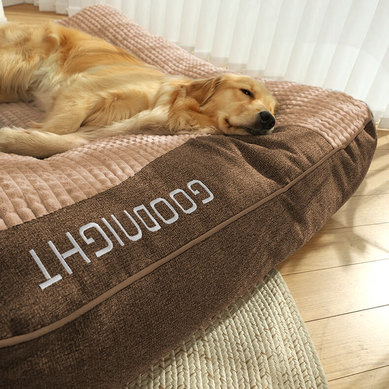 Oak & Coral | Thick scratch-resistant spine protection dog bed
