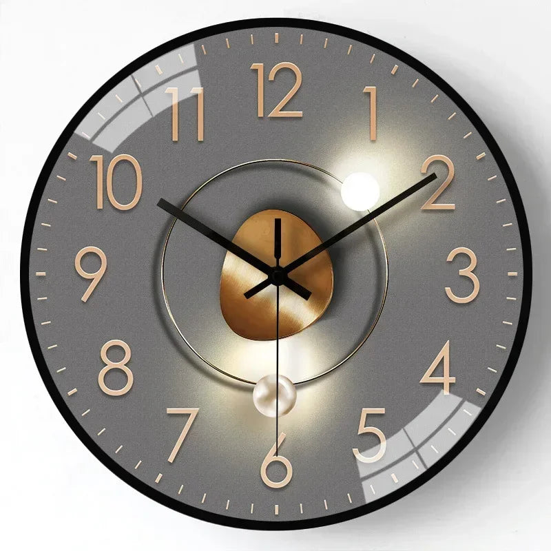 Oak & Coral | Timeless Whisper™ | Silent Classic Wall Clock | Noise-Free Design for Bedroom & Office Decor