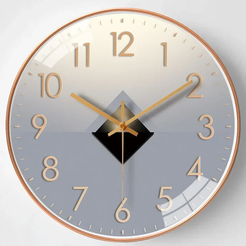 Oak & Coral | Timeless Whisper™ | Silent Classic Wall Clock | Noise-Free Design for Bedroom & Office Decor