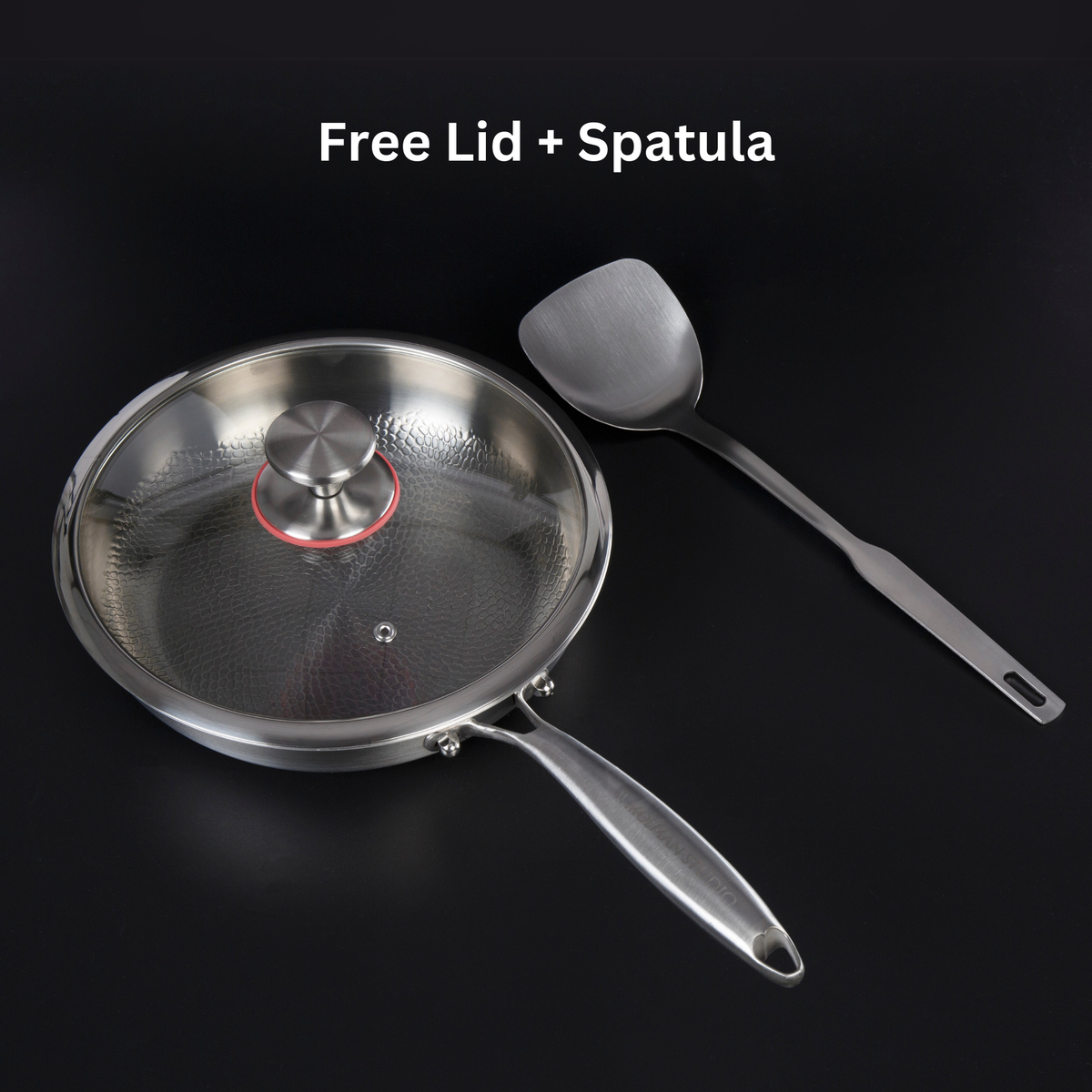 Oak & Coral | Titanium Frying Pan | Non-Toxic, Naturally Non-Stick & Ideal for Healthy Cooking