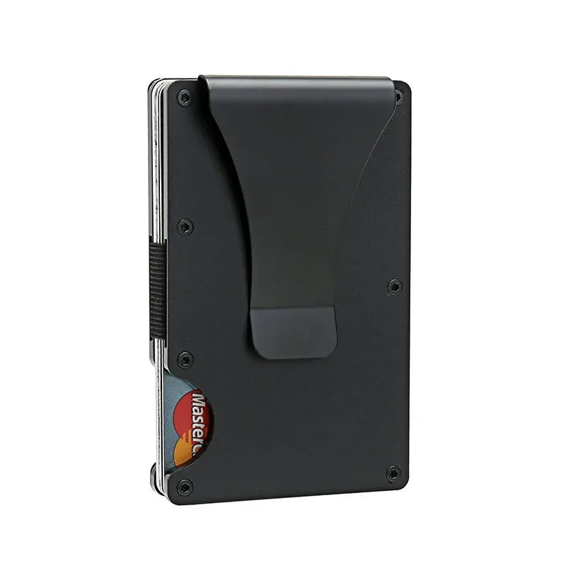 Oak & Coral | Titanium Matte Cobalt Cardholder – Slim & Stylish RFID Wallet for Men & Women
