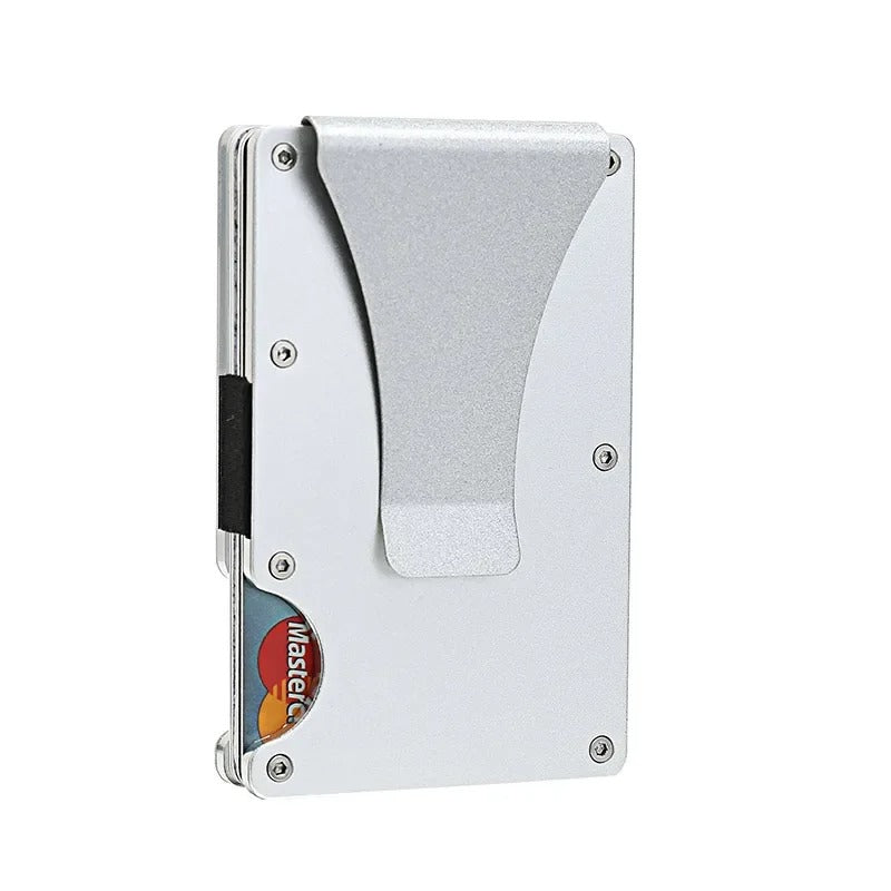 Oak & Coral | Titanium Matte Cobalt Cardholder – Slim & Stylish RFID Wallet for Men & Women
