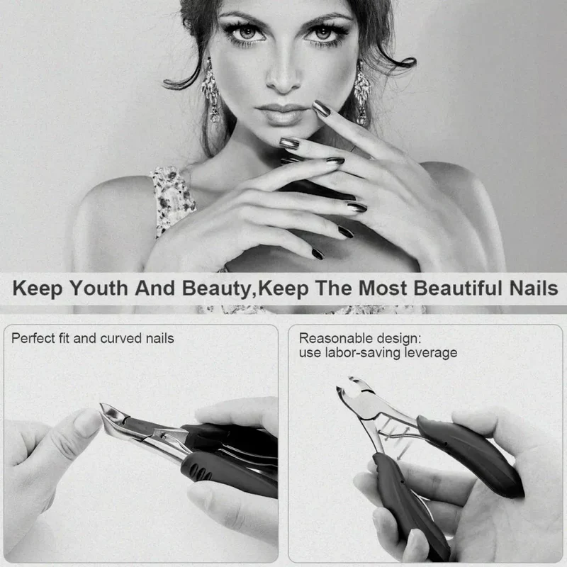 Oak & Coral | Toenail Clipper for Seniors, Sharp, Ergonomic & Ideal for Thick Nails