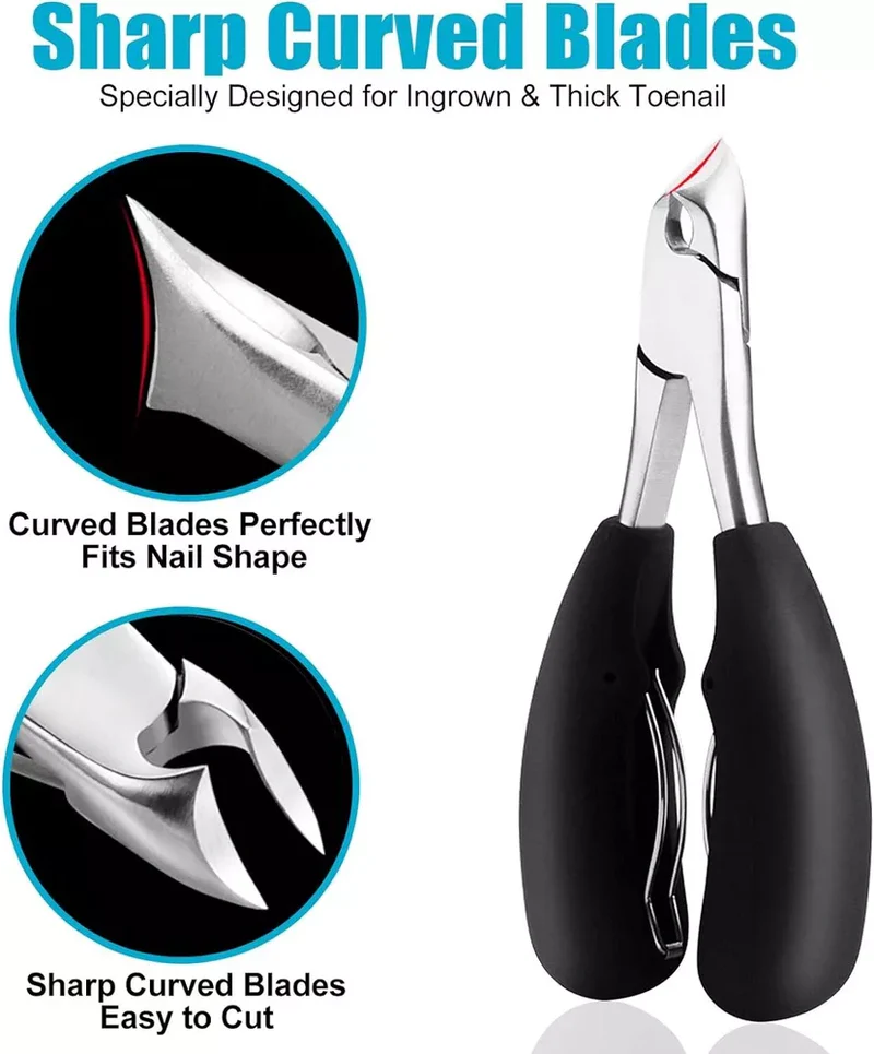 Oak & Coral | Toenail Clipper for Seniors, Sharp, Ergonomic & Ideal for Thick Nails