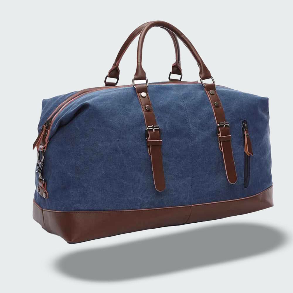 Oak & Coral | Travel Duffle Bag in Waxed Canvas – Durable and Waterproof with Leather Details