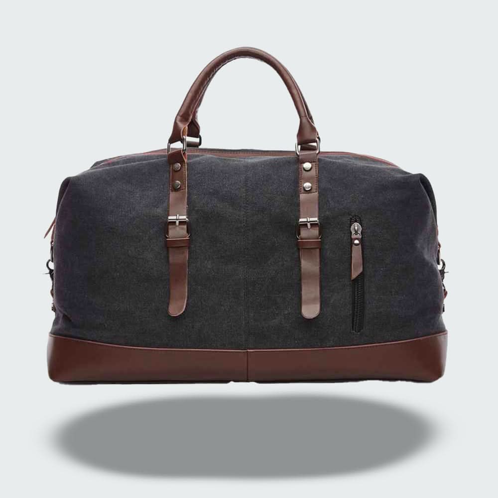 Oak & Coral | Travel Duffle Bag in Waxed Canvas – Durable and Waterproof with Leather Details