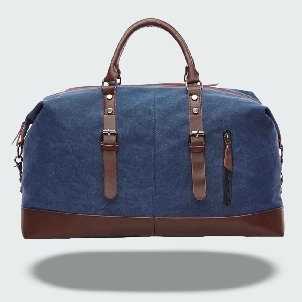 Oak & Coral | Travel Duffle Bag in Waxed Canvas – Durable and Waterproof with Leather Details