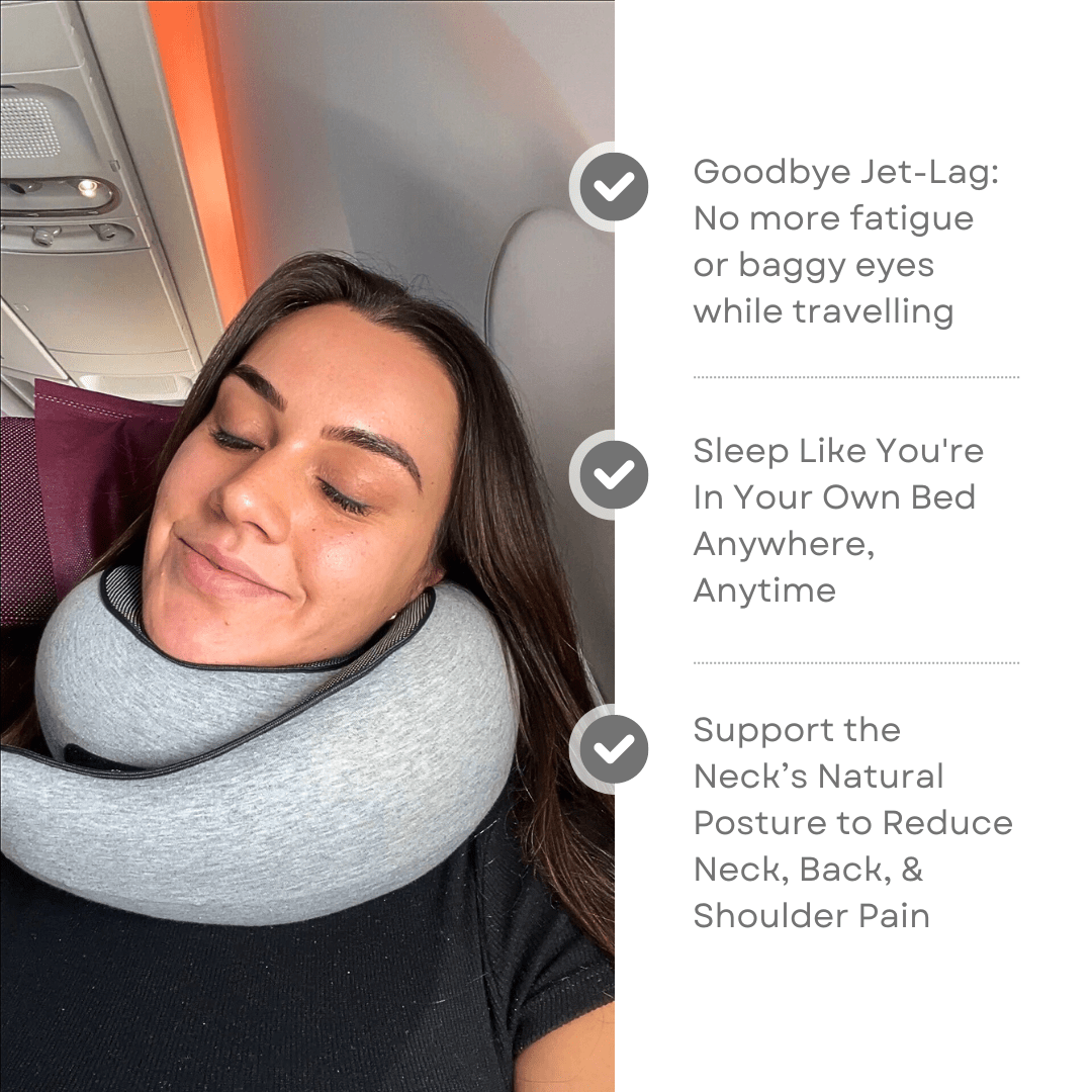 Oak & Coral | TRAVELNEST – Ergonomic Travel Pillow for Neck Support