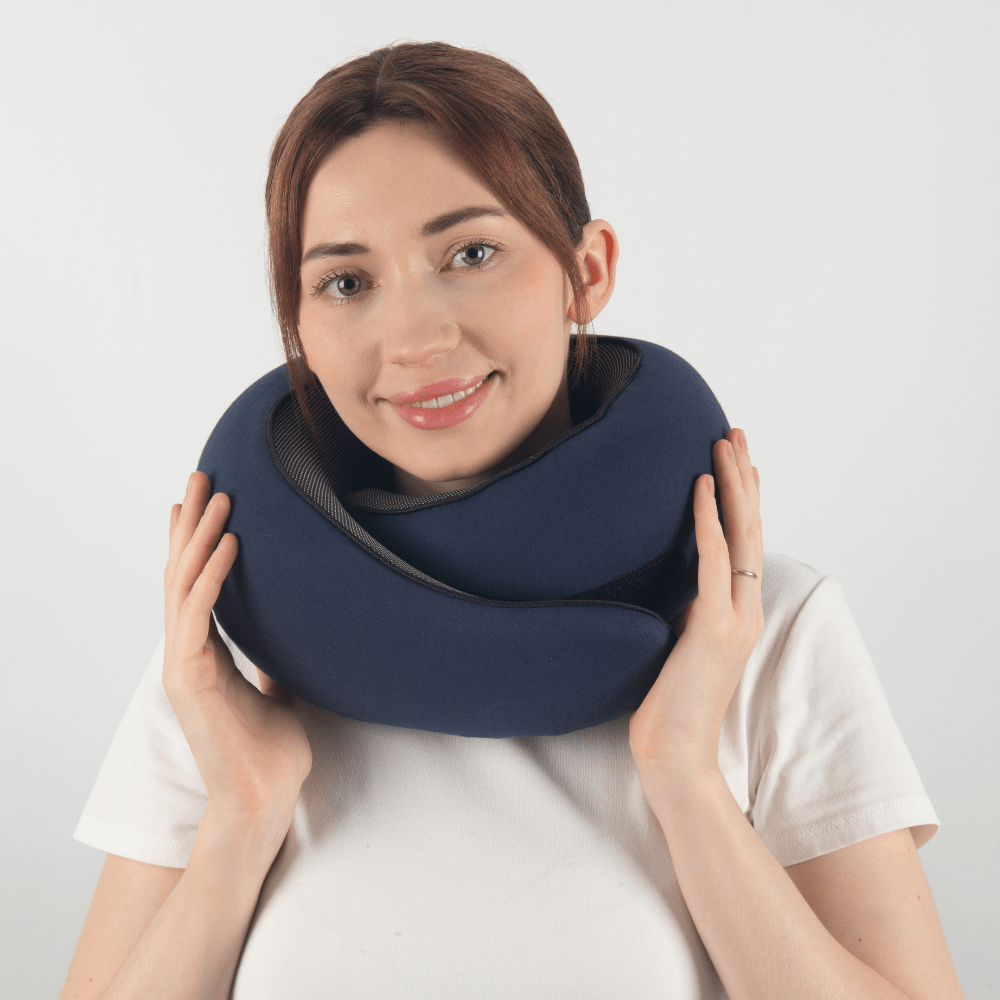 Oak & Coral | TRAVELNEST – Ergonomic Travel Pillow for Neck Support