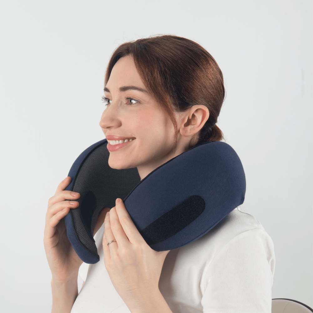 Oak & Coral | TRAVELNEST – Ergonomic Travel Pillow for Neck Support