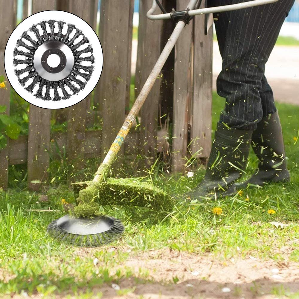 Oak & Coral | Trimmer Weed Brush | Twisted Wire Head for Grass & Weeds