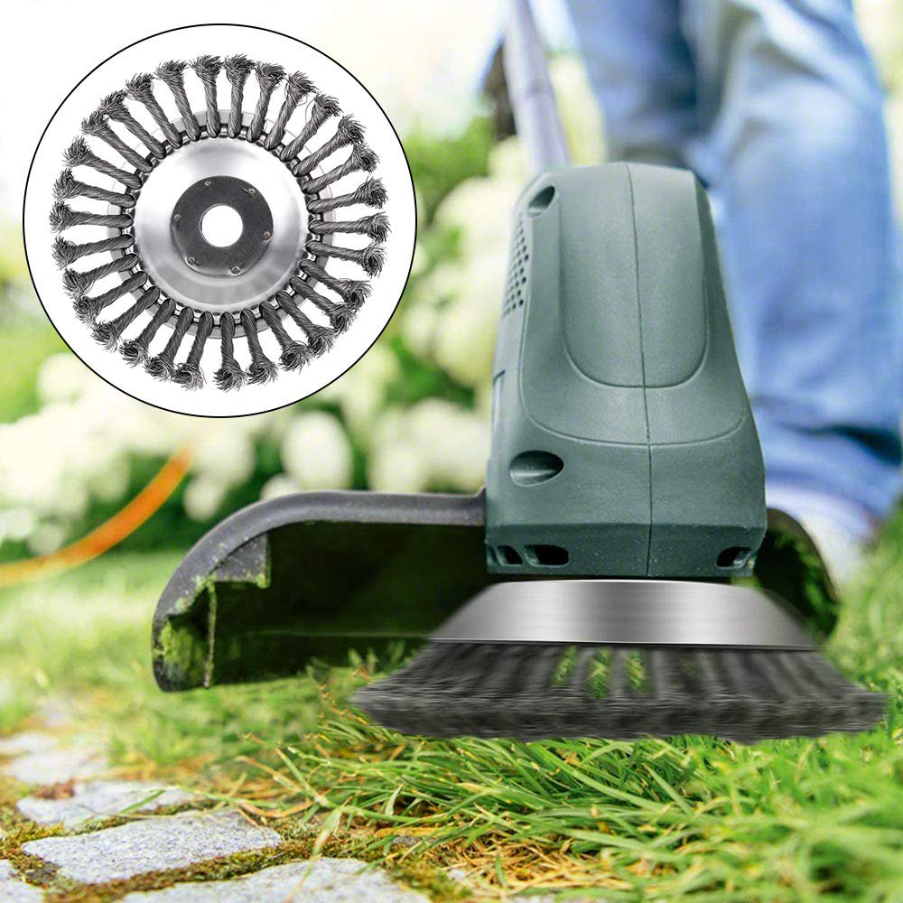 Oak & Coral | Trimmer Weed Brush | Twisted Wire Head for Grass & Weeds