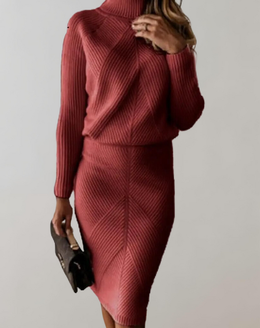 Oak & Coral - Two-Piece Set with Slim Skirt