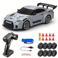 Oak & Coral | 1:24 RC Drift Car, LED Wheels & Rechargeable 4WD