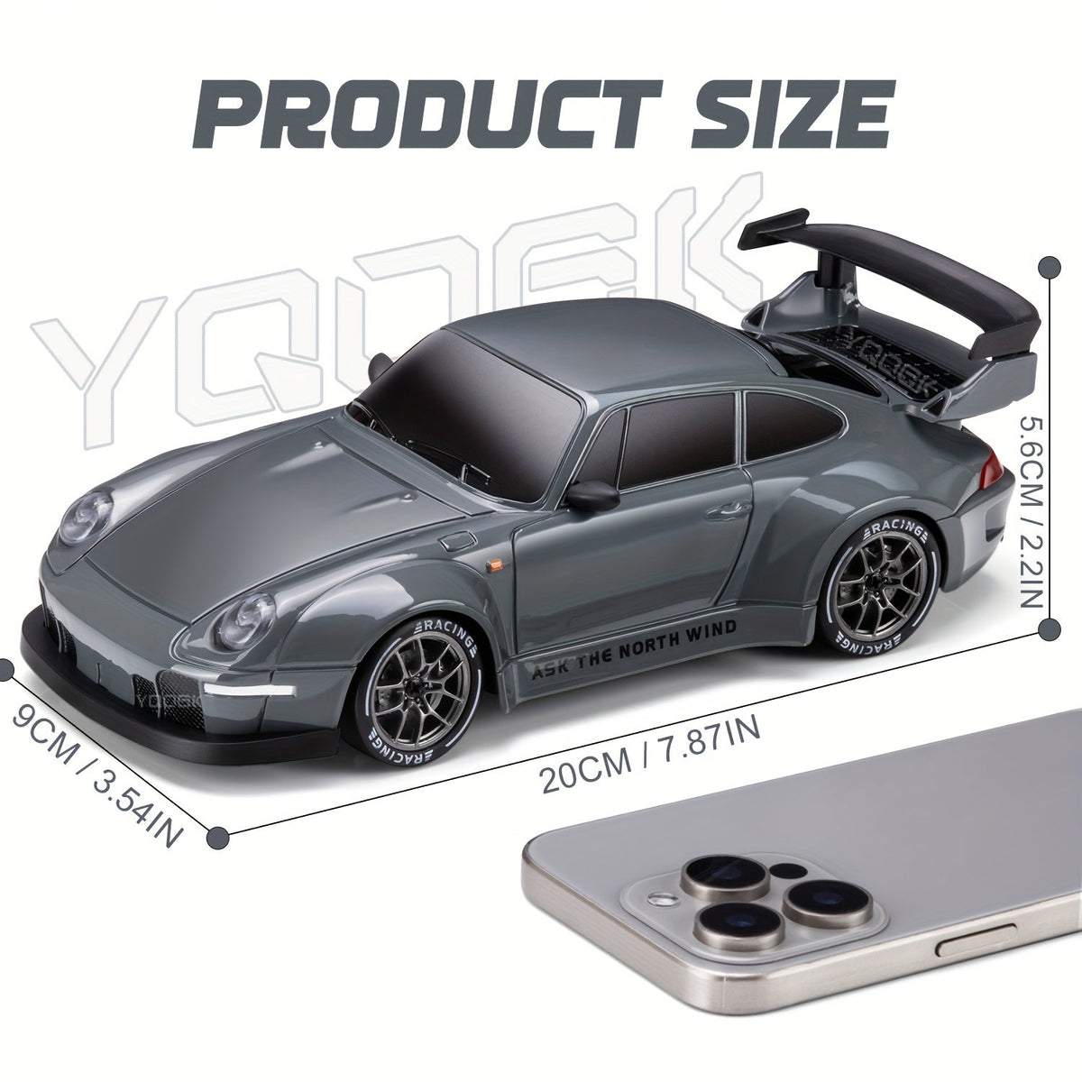 Oak & Coral | Ultimate 1:24 RC Drift Car with LED Wheels – Rechargeable 4WD Racing Toy