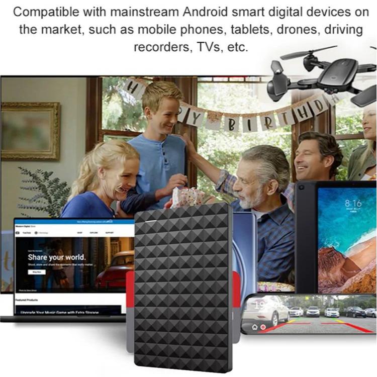 Oak & Coral | Ultra-thin Portable External Hard Drive with Texture