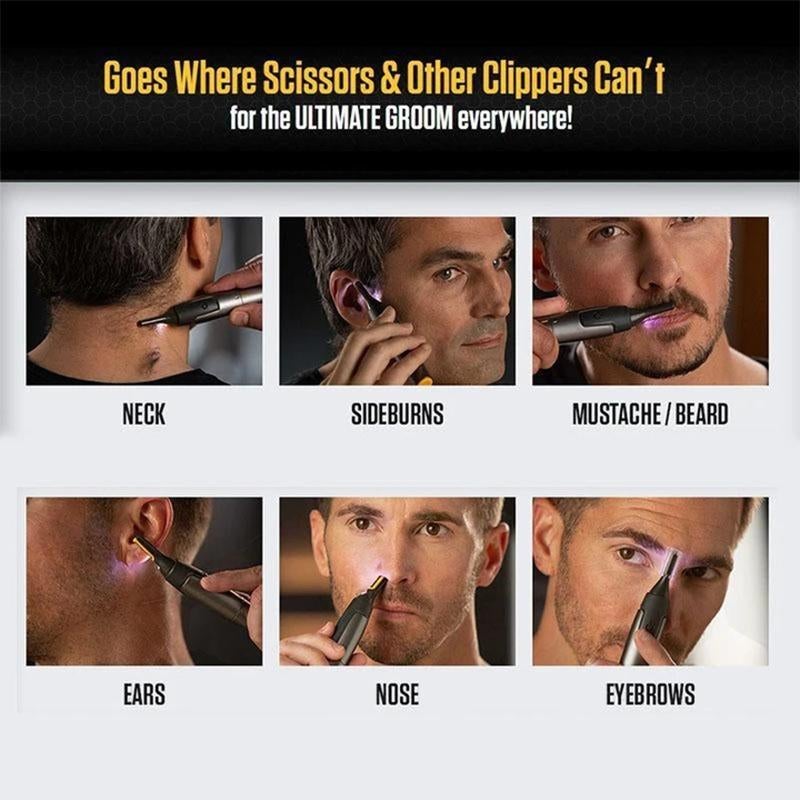Oak & Coral | Ultra-Thin Precision Trimmer – Professional Grooming for Beard, Nose & Eyebrows