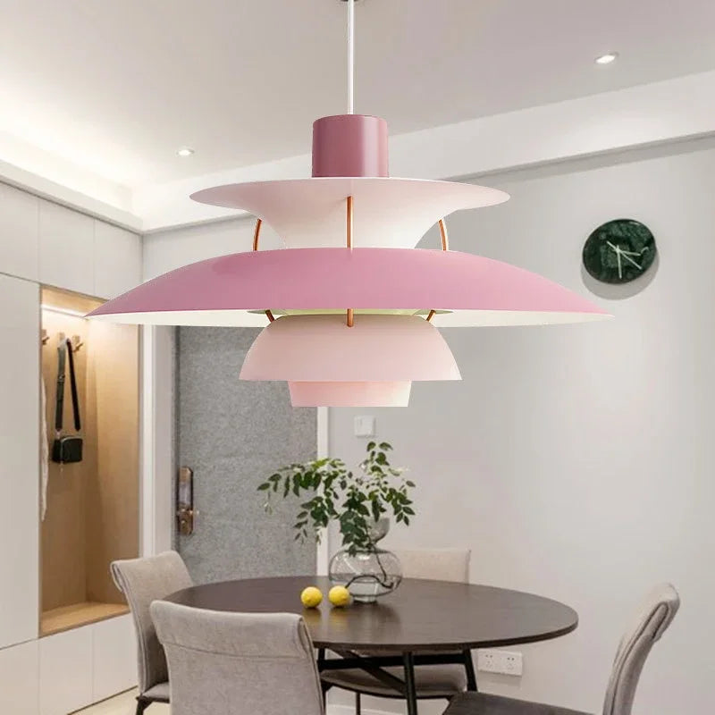 Oak & Coral | Umbrella Pendant Light | Scandinavian Shine Design