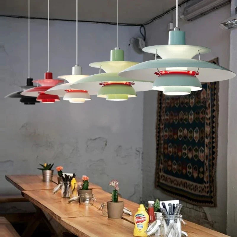 Oak & Coral | Umbrella Pendant Light | Scandinavian Shine Design