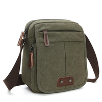 Oak & Coral | Unisex Canvas Crossbody Bag with Multiple Pockets