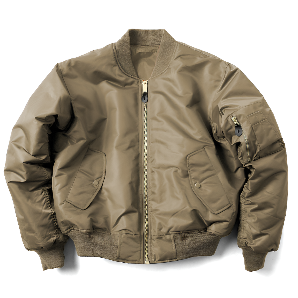 Oak & Coral | Unisex Classic Bomber Jacket with Rib-Knit Trim